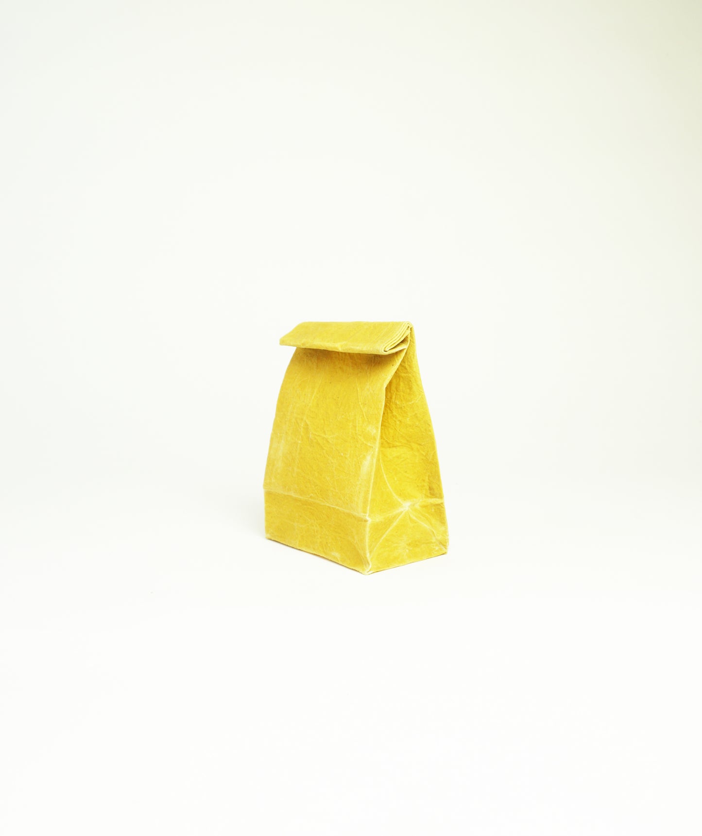 YELLOW Beeswax wrap lunch bag made by naturally dyed cotton and organic beeswax