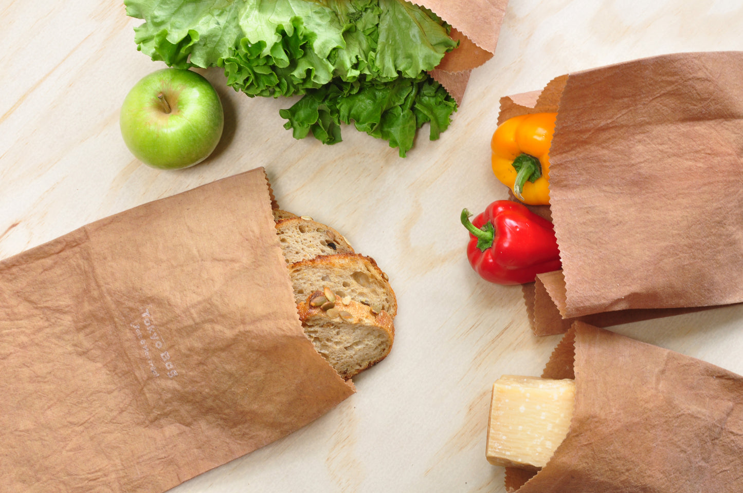 Beeswax wrap Bread bag made by naturally dyed cotton and organic beeswax in BROWN