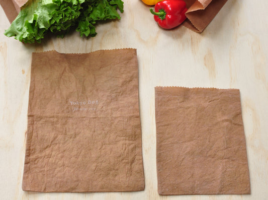 Beeswax wrap Bread bag made by naturally dyed cotton and organic beeswax in BROWN