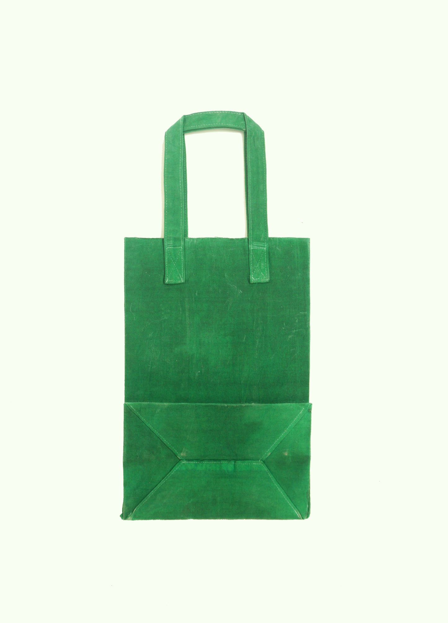 GREEN Waxed Canvas Tote Bag