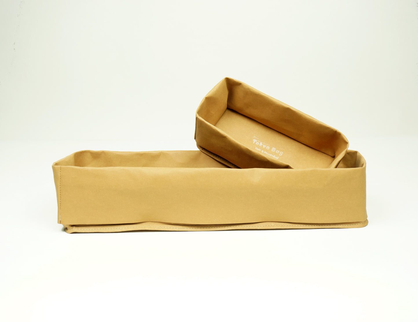 Custom sized bread basket for dining in style, Minimalist kitchen and bathroom storage made by washable kraft paper