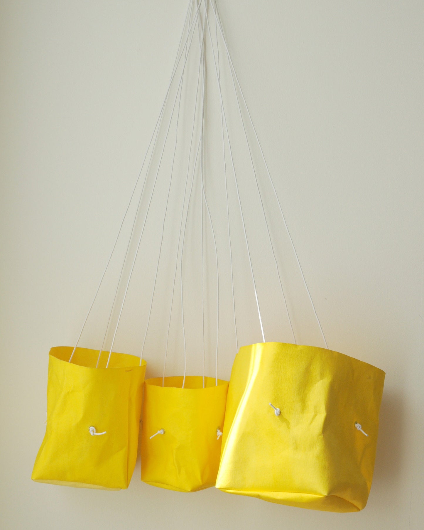 Summer planter, hanging paper planter made from washable paper