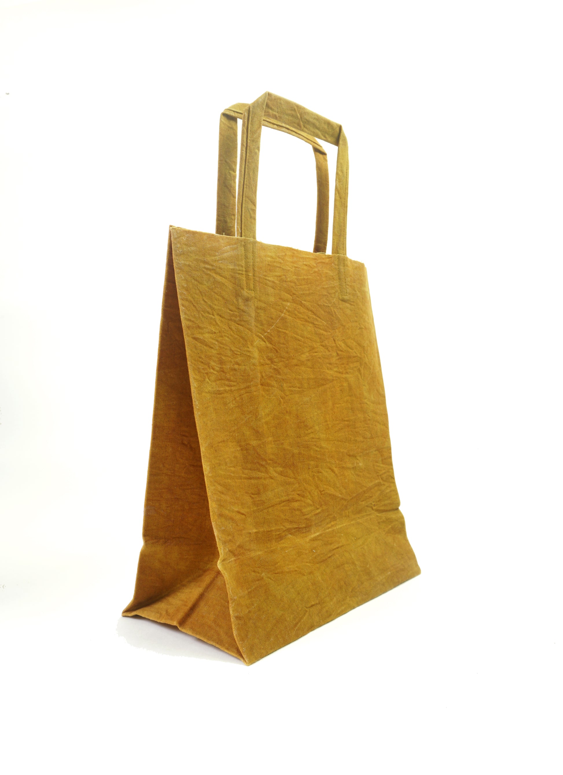 Brown paper bag storage made from washable paper