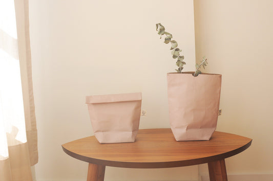 Sakura Pink Lunch bags made from washable and reusable paper